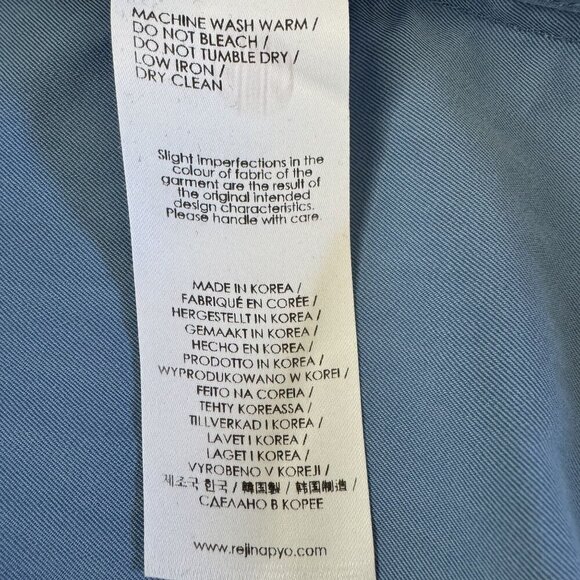 Rejina Pyo Astrid Trench Cornflower Blue Double Breast Sleeveless Midi Dress - Picture 14 of 14